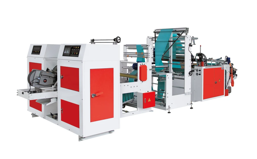 Fully Automatic HDPE LDPE Cold Cutting Polythene Rolling Garbage Flat Plastic Bag Making Machine