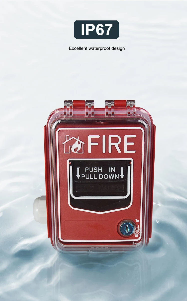 New Type Fire Alarm Waterproof Push Button