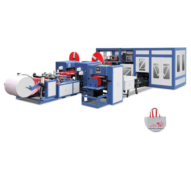 Nonwoven Bag Making Machine, Fully Automatic Non Woven T-Shirt Bag, Shopping Bag Making Machine