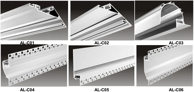 Big Size LED Drywall Recessed Ceiling Aluminum Profile