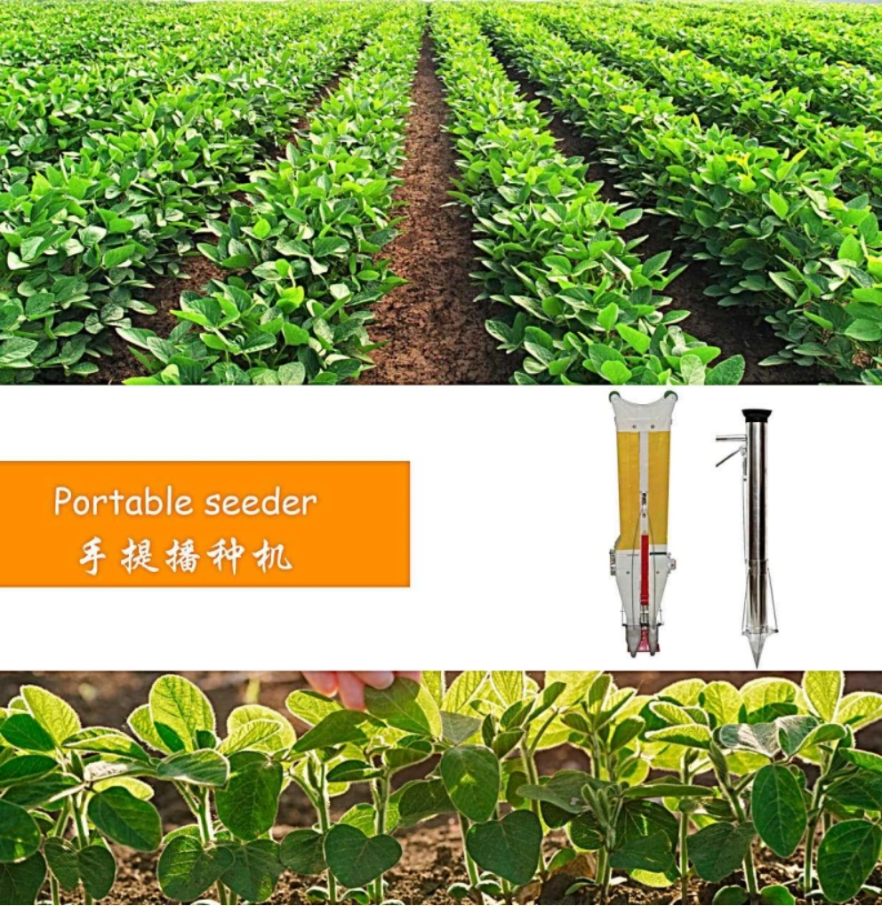 Hand Push Rolling Vegetable Seed Planter Which 12 10 8 6 Transparent Mouths Adjustable