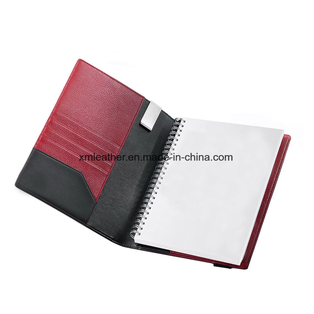 Custom Design Print A5 Business Leather Cover Spiral Notebook