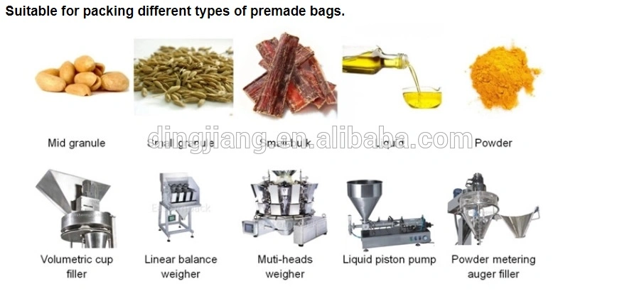 Peanut Biscuits Dog Food Rotary Premade Bag/Zipper Bag/Doy Bag/Doypack Filling Sealing Packaging Machine