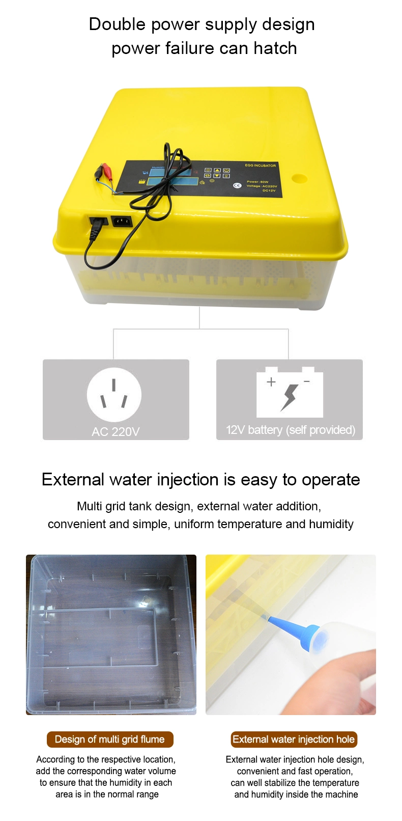 Digital Power Hatching Machine with Temperature Control Incubator