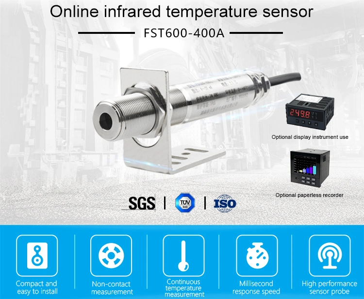 FST600-400A Non Contact Digital 4 20mA Thermocouple Infrared Temperature Sensor
