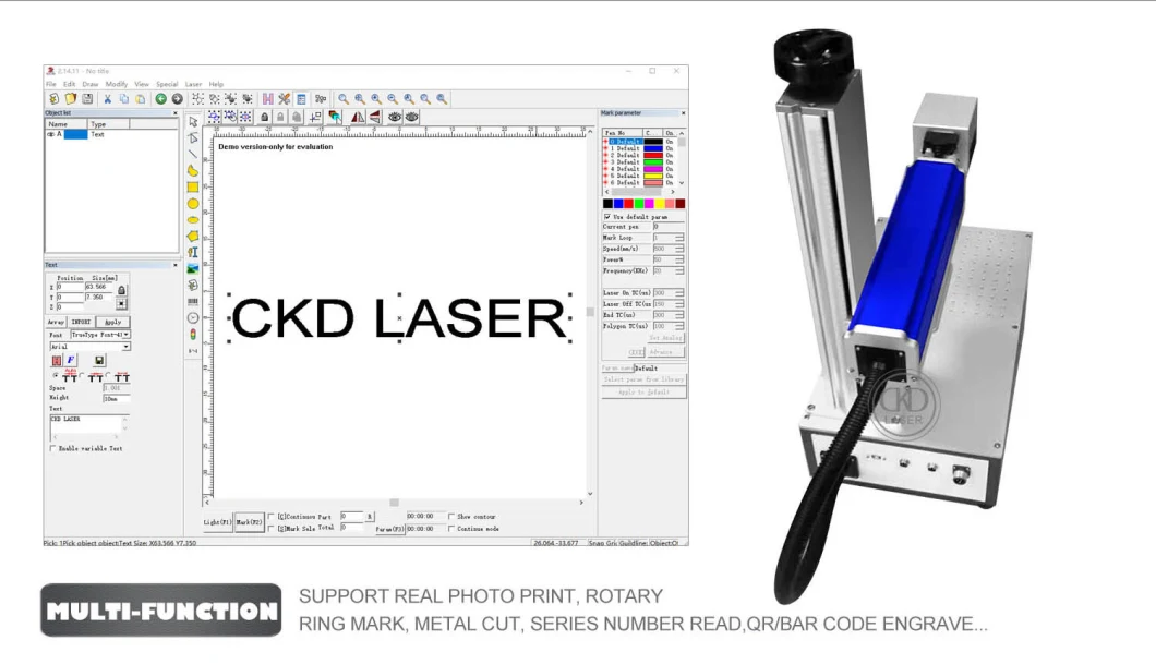 CNC Engraving Machine Laser Marking for Assembly Line Series Number Qr Bar Code Mark