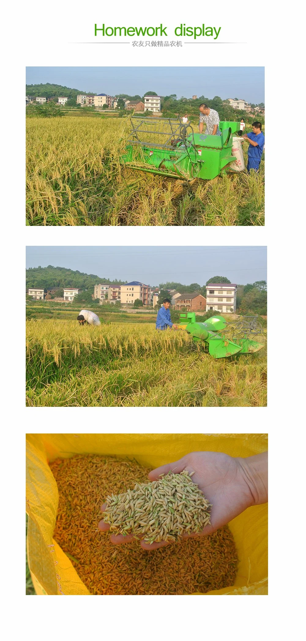 4lz-1.0 Mini Rice Combine Machine/Grain Harvester Hot Selling Rice Harvester