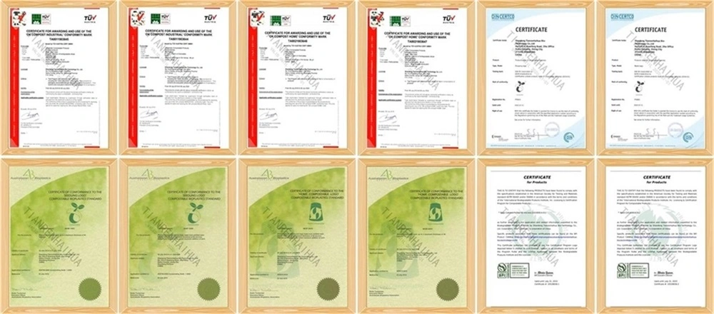 Cornstarch Based Biodegradable Carry Bags with Bpi En13432 Certifications
