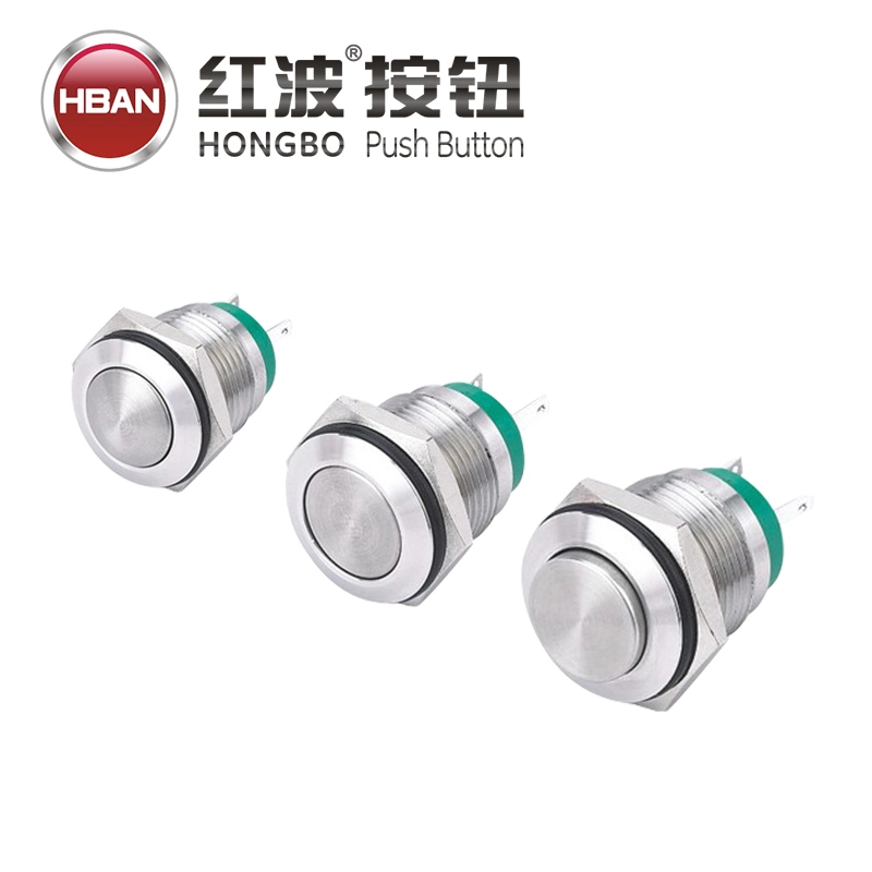 16mm Ce RoHS Latching Pin Metal Push Button Switches