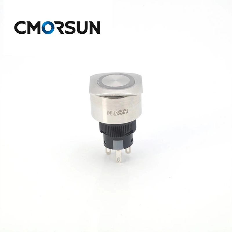 16mm Momentary LED 5 Pin No Nc Square Push Button Light Switch