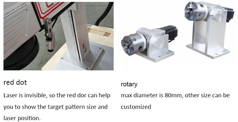 Metal Cable HS Code Laser Marking Machine with Rotary Device