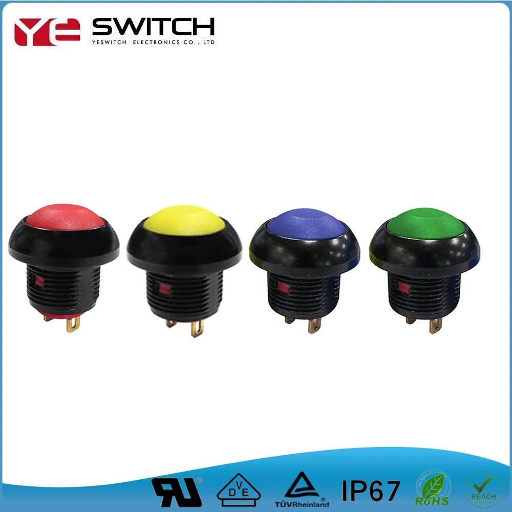 IP68 IP67 Waterproof Electronic LED Illuminated Push Button Momentary Push Button Switch with Wire
