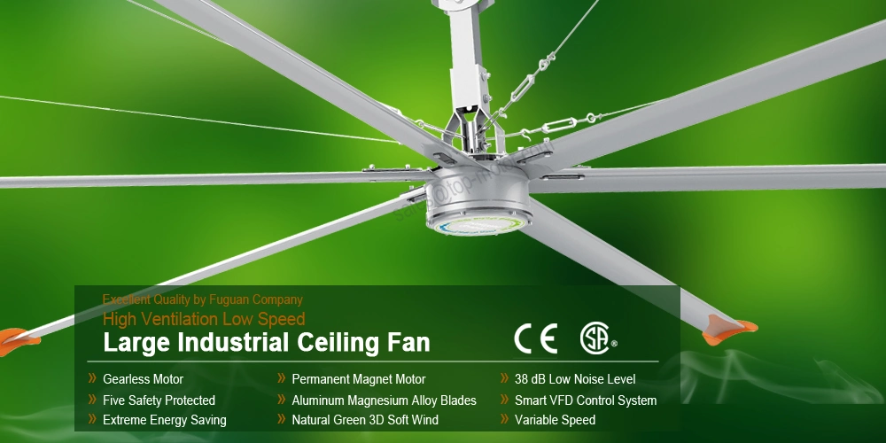 Hvls Giant Industrial Ceiling Fans High Ventilation Low Speed Big Ass Fans