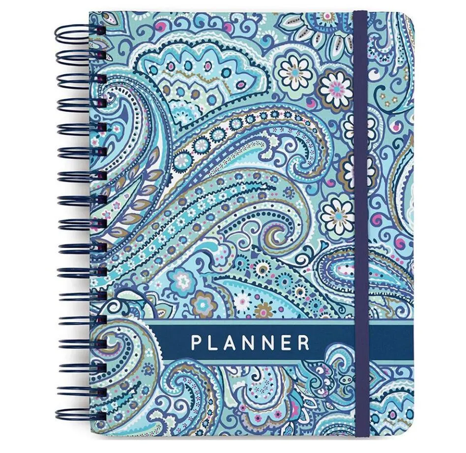 Wholesale Fancy Printing Planner A5 Hard Cover Spiral Bound Notebook