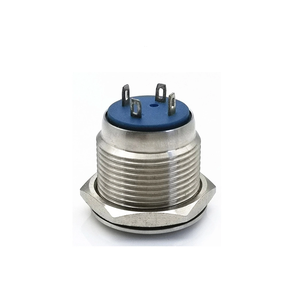 YL-19C11GE 12V 24V 19mm 4 Pins Momentary Switch Metal Push Button Switch