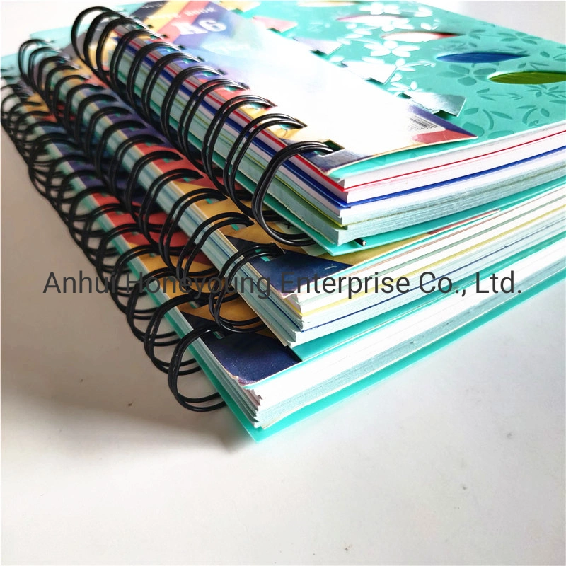 Eco-Friendly Spiral Notebook Recycled Notebook with Colorful Dividers