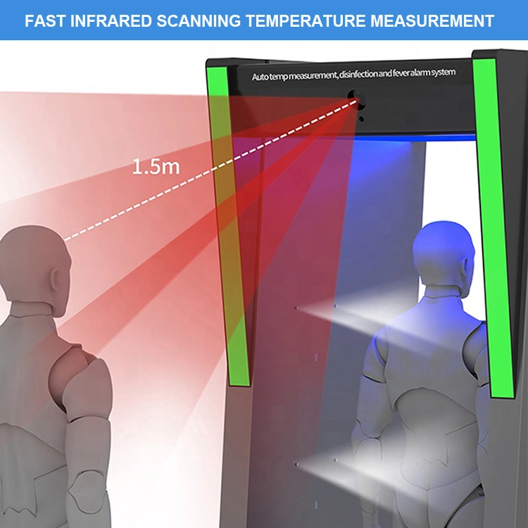 Body Temperature Measurement Metal Security Gate Temperature Detection Human Face Security Gate