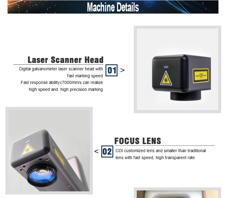 Raycus 20W Fiber Laser Small Portable Ring Metal Laser Marking Machine with Rotary Device