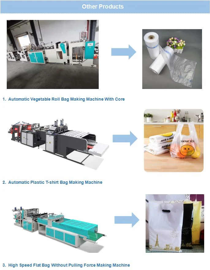 Computer Cotroller Multi-Function Cold Cutting HDPE LDPE Bag Making Machine for T-Shirt Bag, Flat Bag, Shopping Bag Making Machine, Plastic Bag Machine
