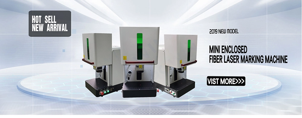 Safety Cheap 20W Enclosed Fiber Laser Marking Machine for Metal Printing Machine
