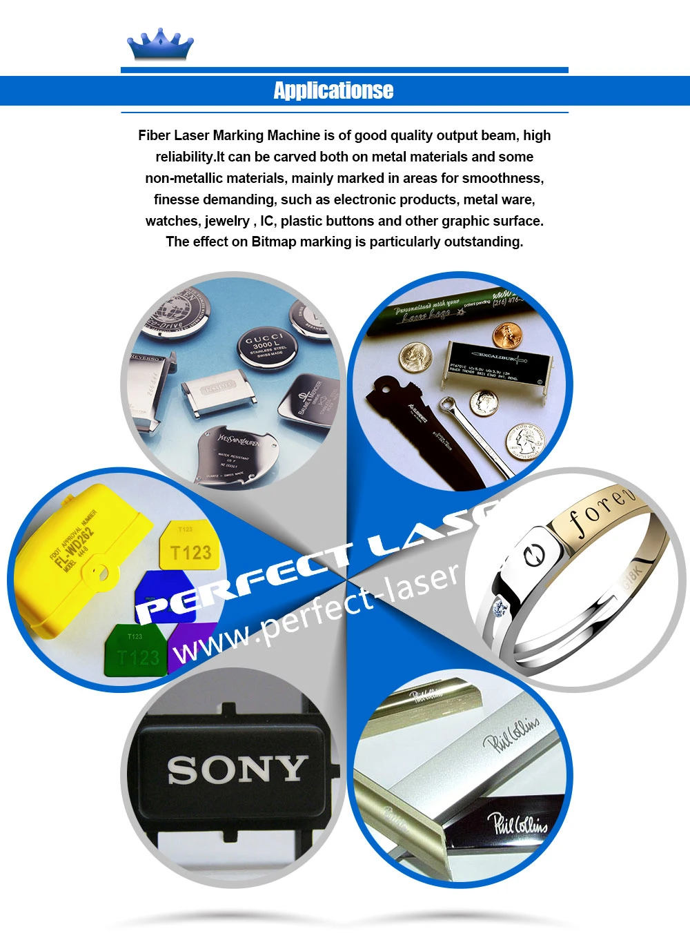 Jewelry/Ring/Code/Logo/Metal/ Nonmetal Desktop Type Pedb-400b Fiber Laser Marker