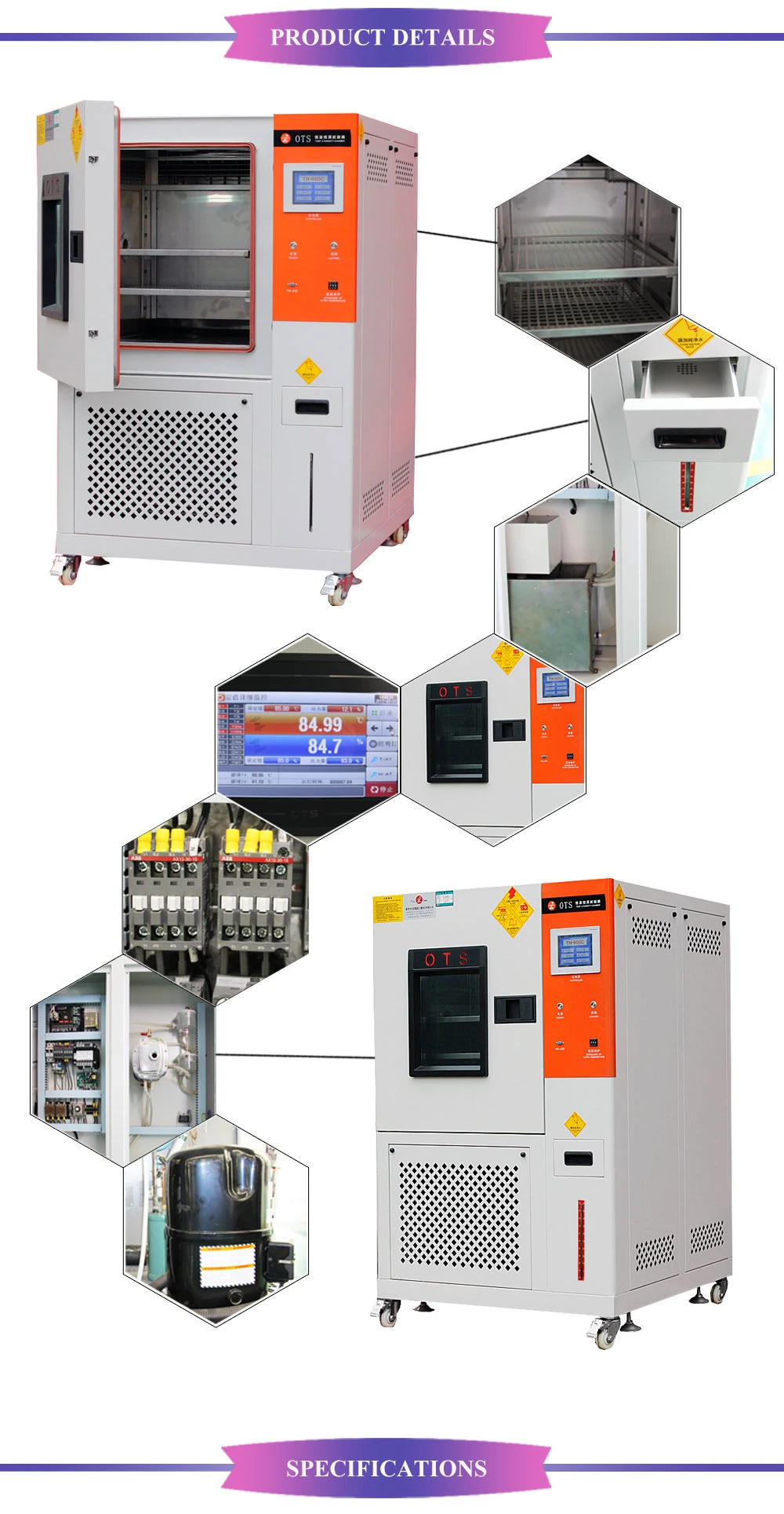 High and Low Temperature Climate Test Device for Small Components and Products