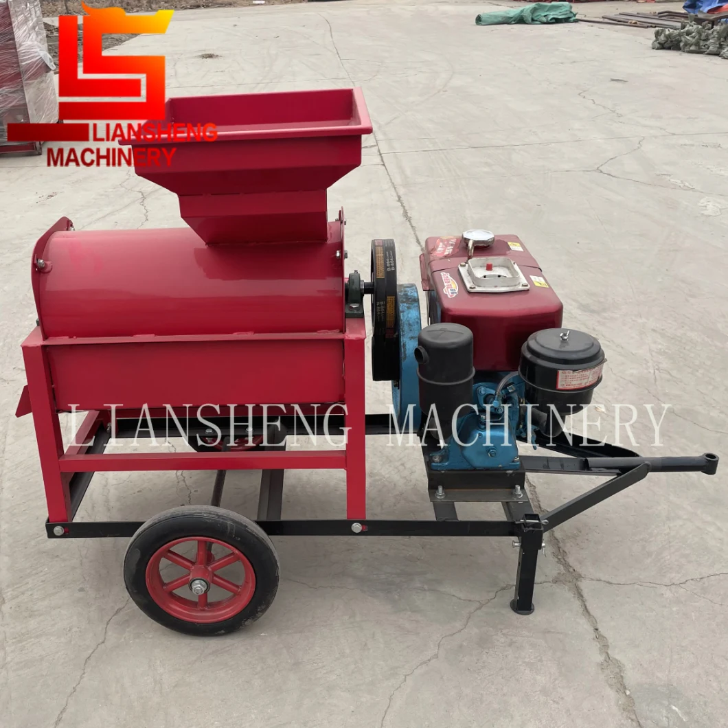 Portable Small Corn Thresher Diesel Engine Corn Threshing Machine