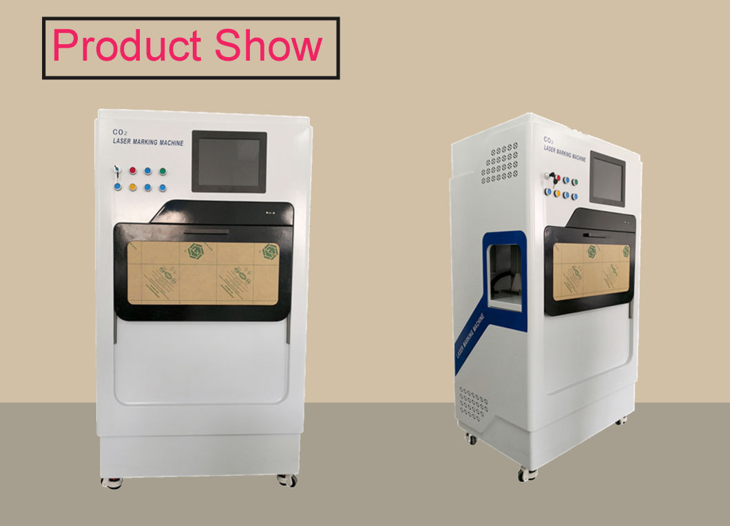 Auto Focusing and Marking Enclosed CO2 Laser Marking and Engraving Machine for Plastic/Glass/Bamboo Marking