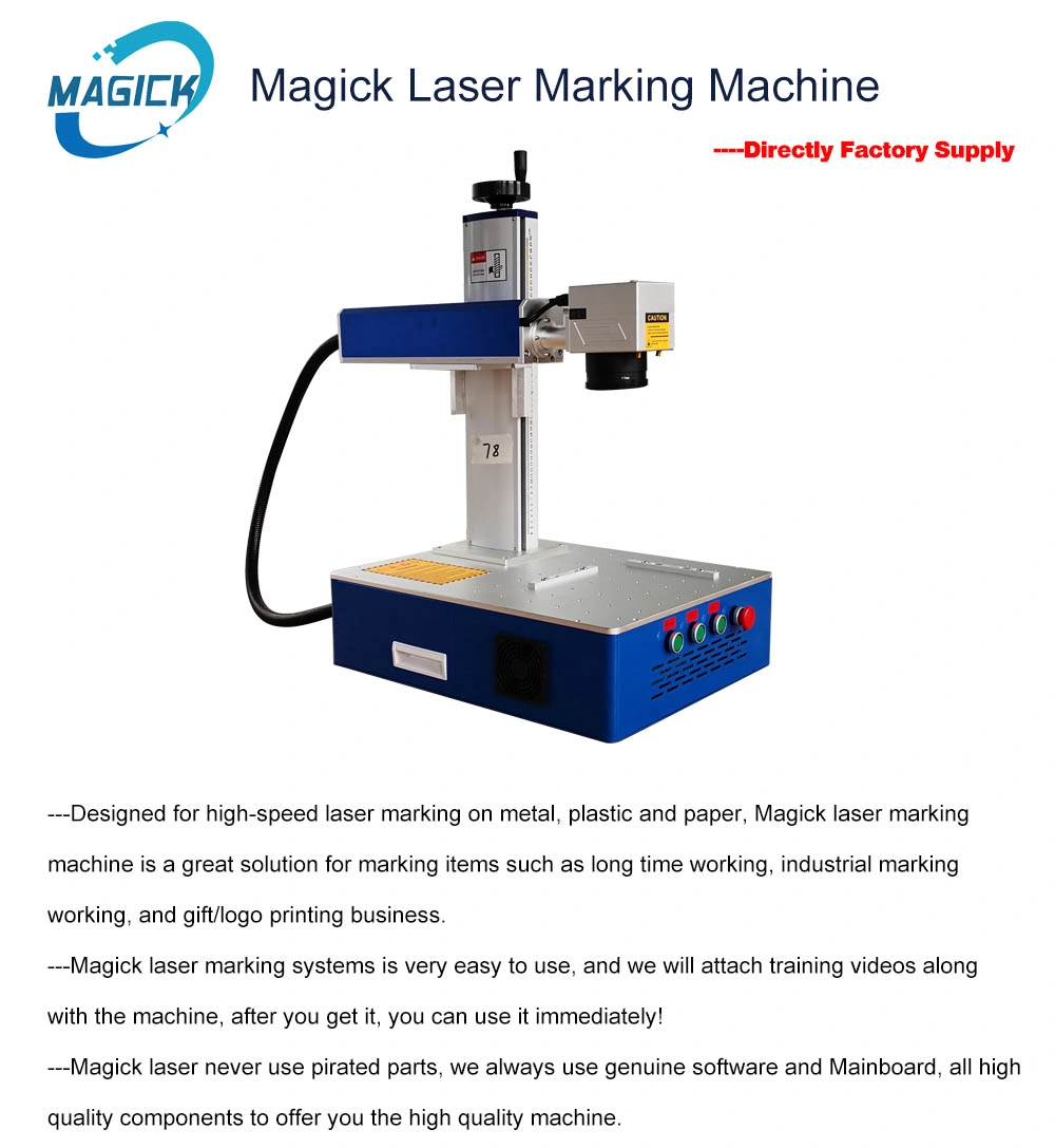 Split Mini Portable Fiber Laser Marking Machine with Rotary