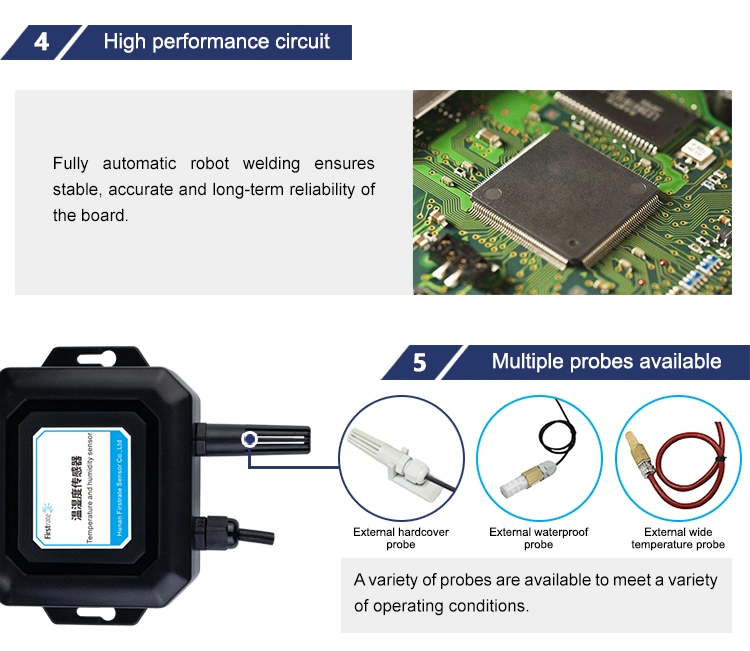 FST100-2001 24V DC Analog 0-10V 4 20mA RS485 Temperature and Humidity Sensor