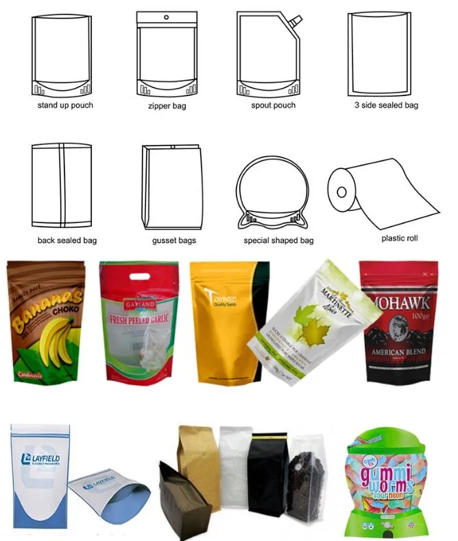 Automatic Stand up Pouch Ziplock Bag Pre-Made Pouch Packaging Machine