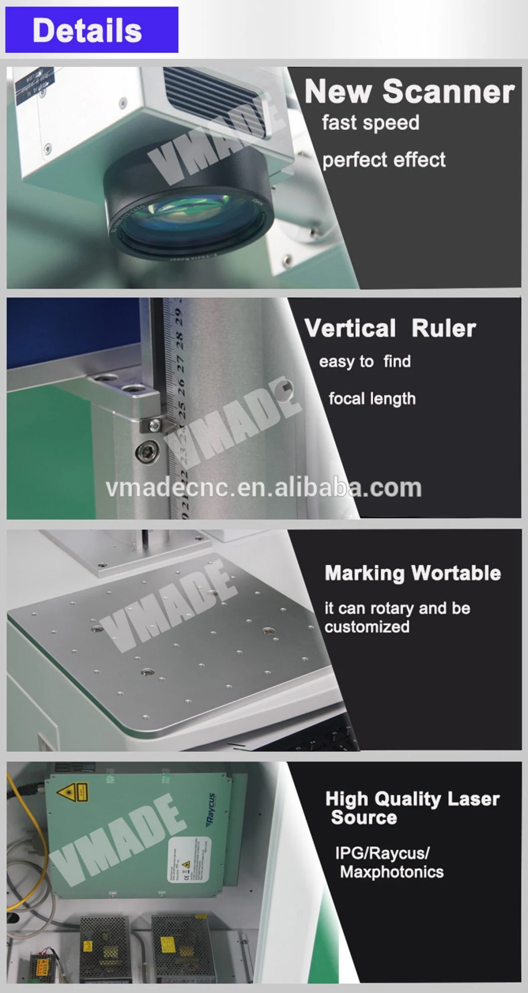 30W Mopa Fiber Laser Engraver Fiber Color Laser Marking Machine