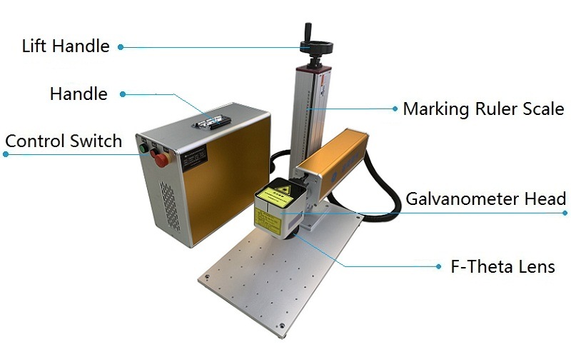 Portable Laser Marking Machine Stainless Steel Aluminum Plastic Automatic Engraving Machine