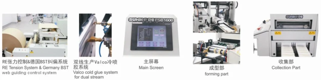 Fsb1600 Full-Servo Automatic Paper Bag Making Machine
