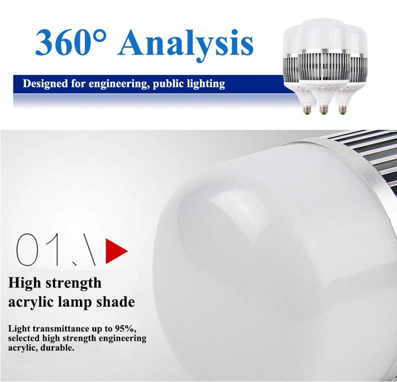 Lebekan Aluminum Warehouse Lighting 150W E40 LED Bulb Light 100W LED Bulb Light with Fan