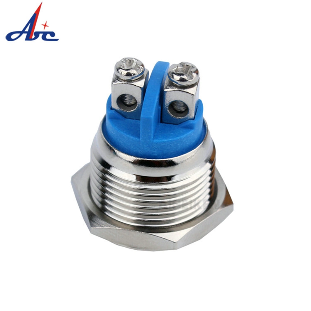 16mm Waterproof Momentary Self-Reset Metal Push Button Horn Switch