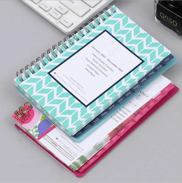 A5 Size Wire-Bound Refillable Soft Cover PU Leather Spiral Notebook