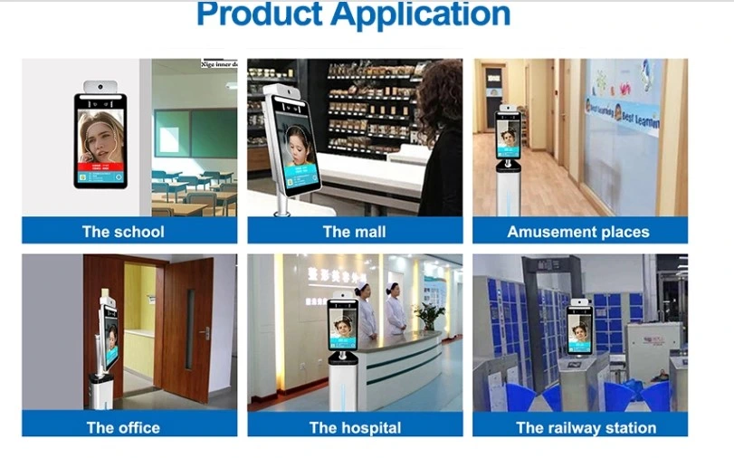 Face Recognition+Temperature Detection Sensor Intelligent Access Control Terminal with Stand