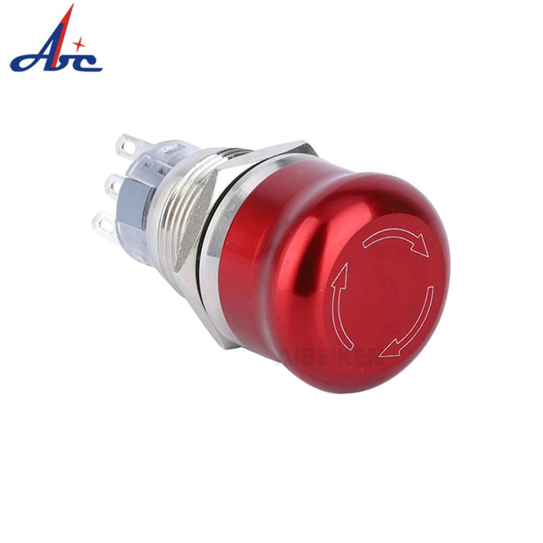 16mm Emergency Stop Push Button Red Head Switch