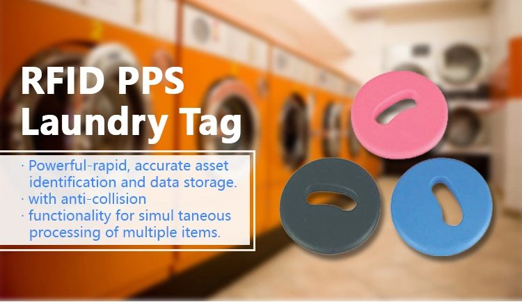 Wholesale PPS Materials RFID UHF Waterproof Button Laundry Tags for Clothing