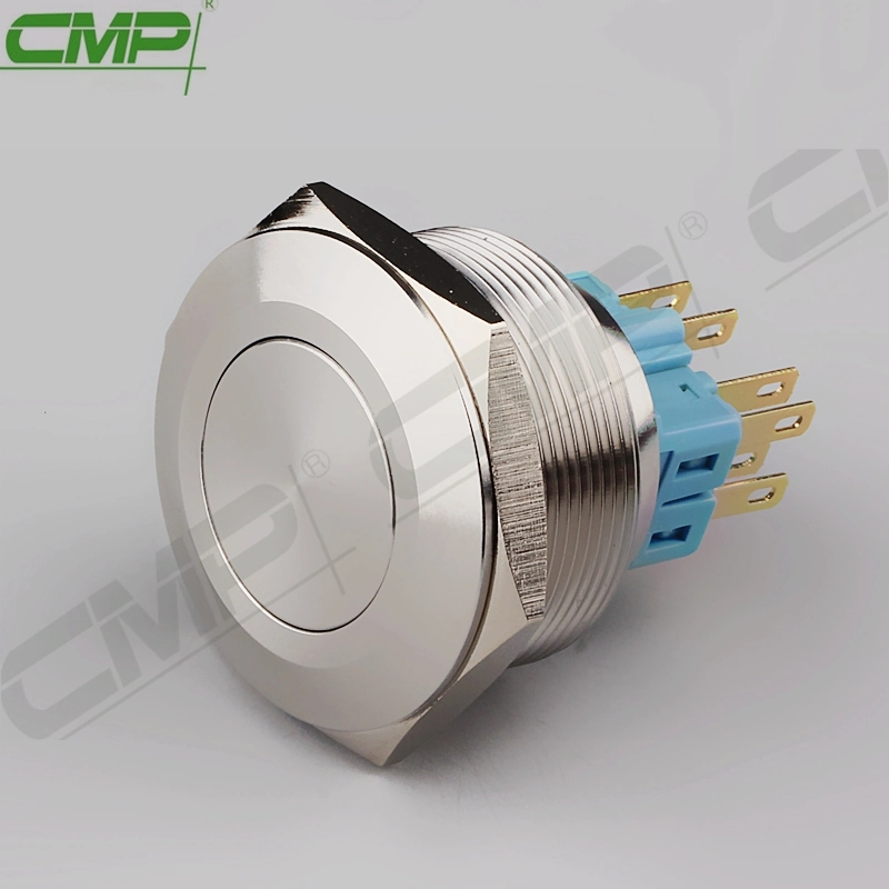 30mm Metal Push Button Switch Momentary or Latching Dpdt Switch