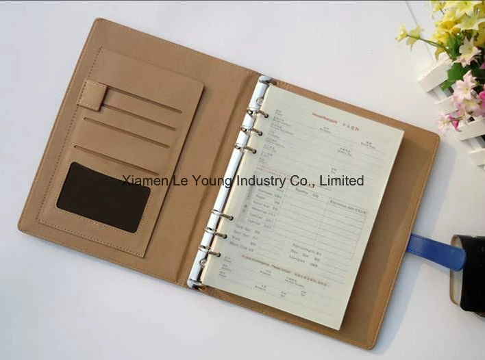 Zipper A5 Personal Leather Bound Ring Organizer Planner
