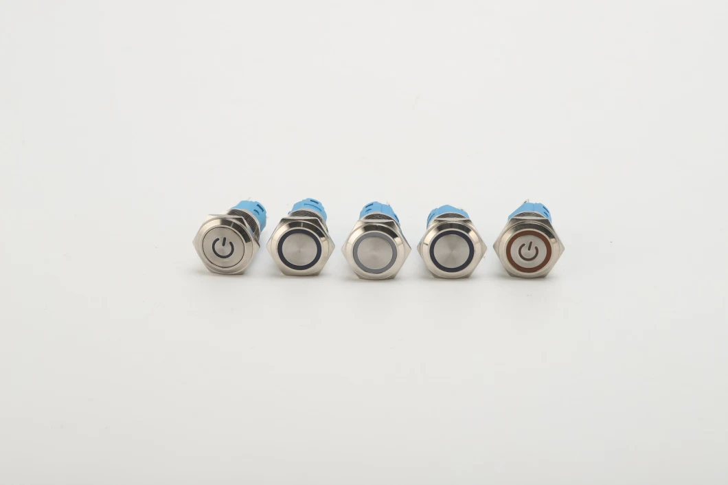 25mm Flat Head Ledlighting Multi-Pin Momentary Power Supply Metal Waterproof Button Switch