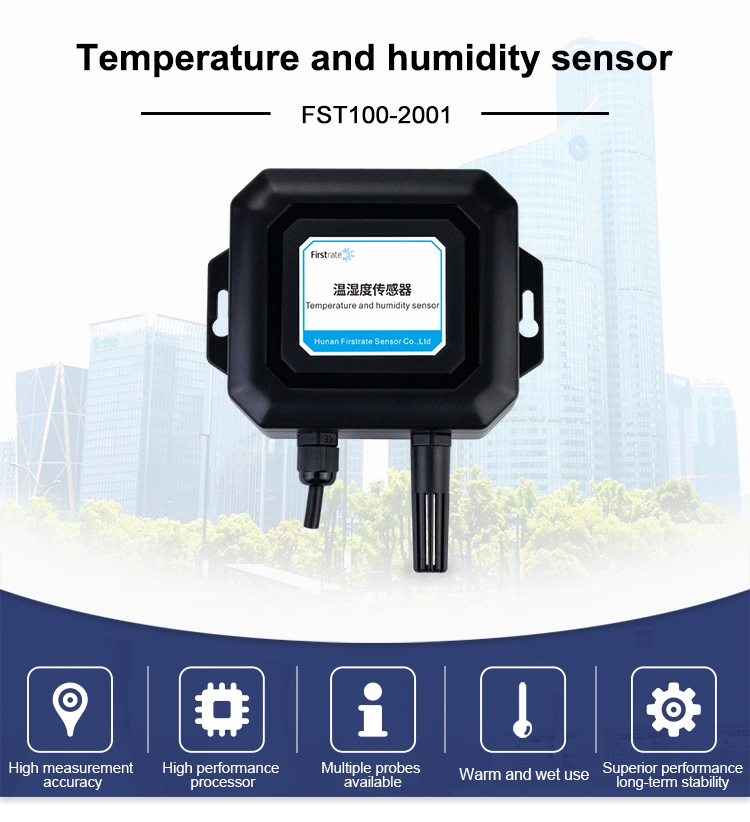 FST100-2001 24V DC Analog 0-10V 4 20mA RS485 Temperature and Humidity Sensor