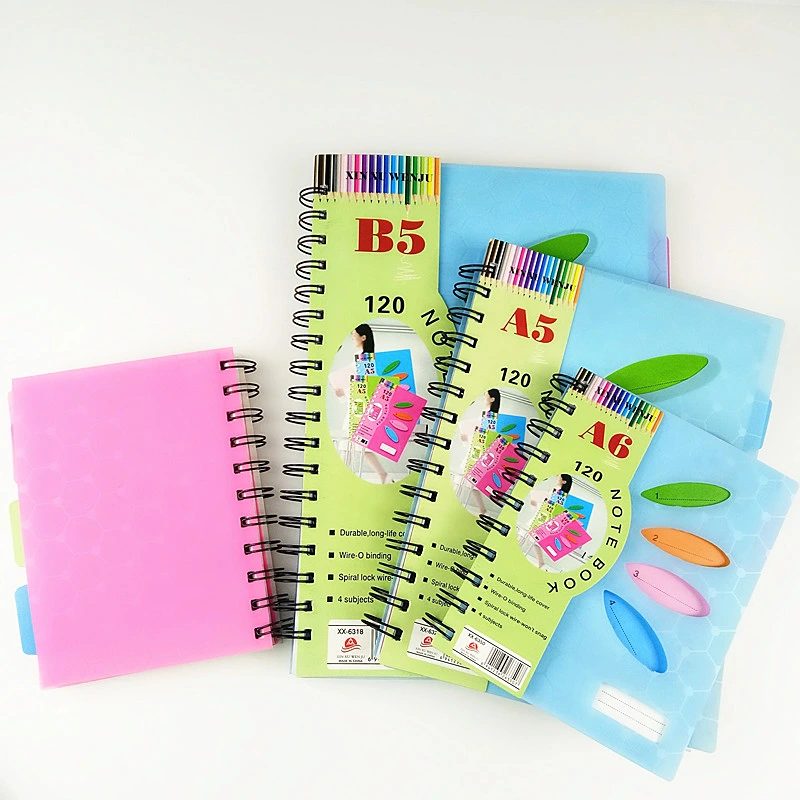 School Student Supplies A4 A5 B5 Customized Size Spiral Notebook