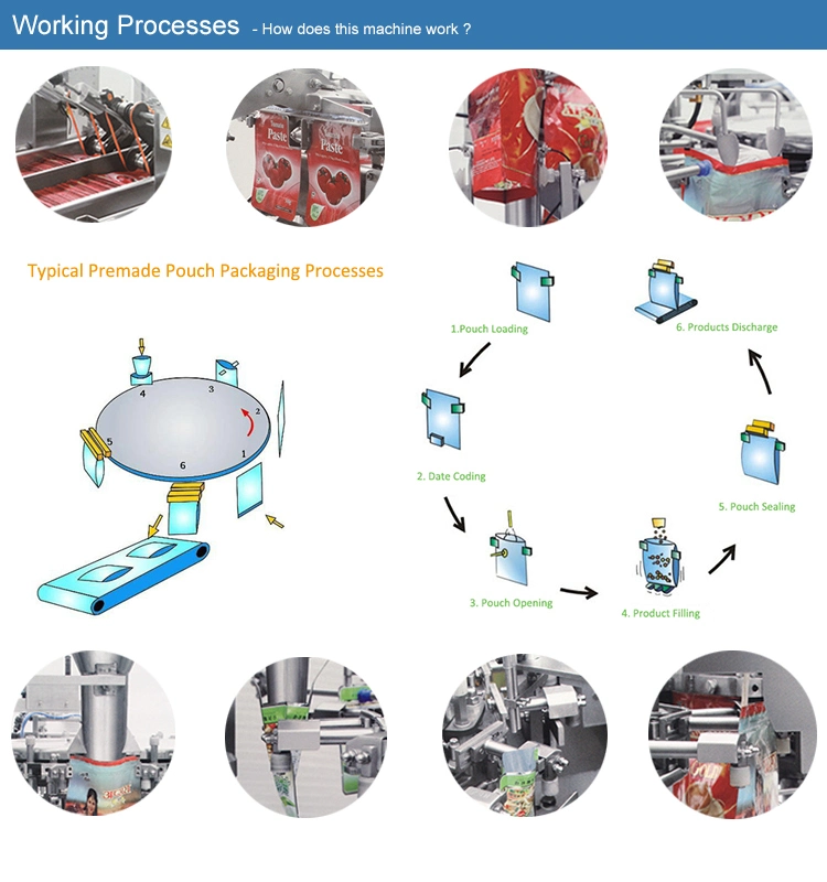 Full Automatic Stand up Bag Doypack Packaging Machine Pouch Filling Sealing Machine