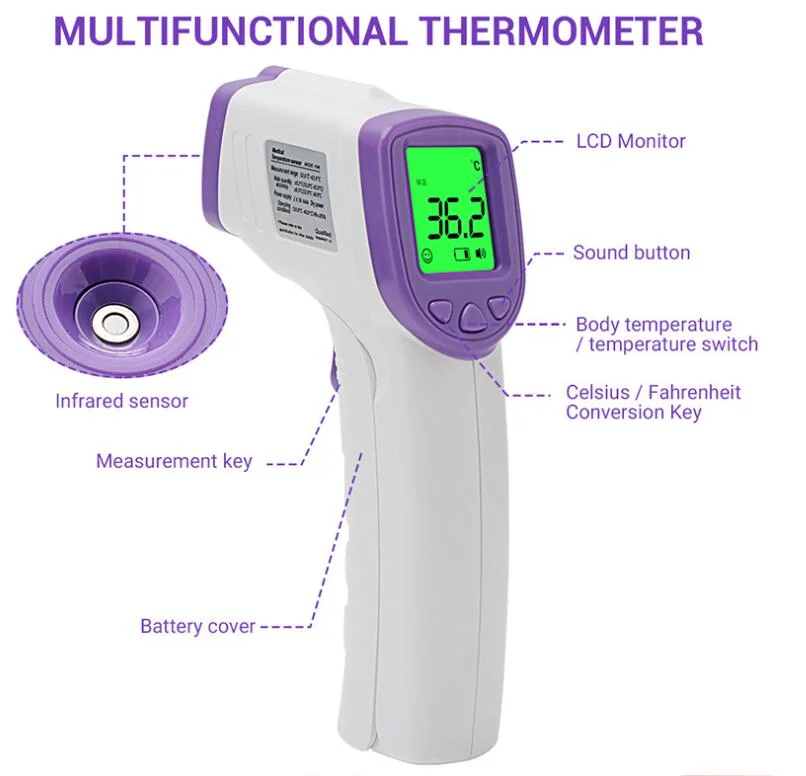 Portable Non-Contact Infrared Thermometer Body Temperature Sensor