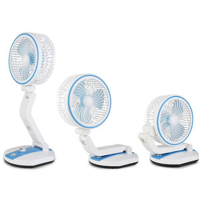 New LED Mini USB Fan Portable Cooling Fan Stand Folding Electric Fan Rechagerable Fan