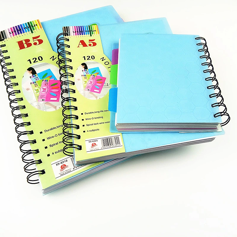 Wholesale Office Diary School Supplies A4 A5 B5 Customized Size Spiral Notebook