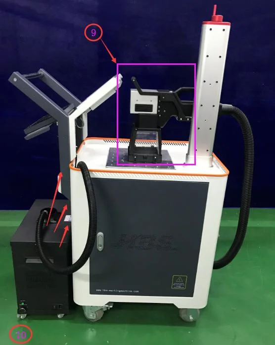 Portable Handheld Fiber Laser Marking Machine with Safe Cover Hbs-Gq--20c